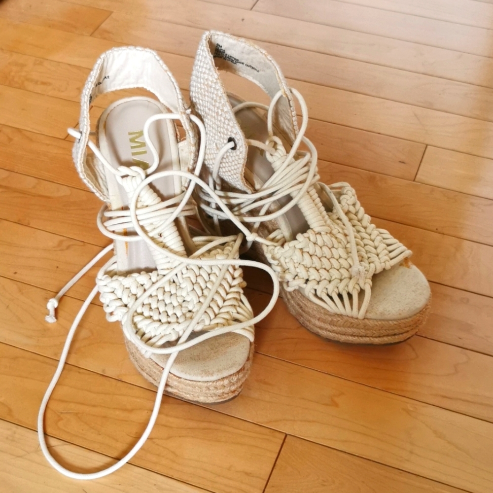 Brand new MIA wedges size 6 white
